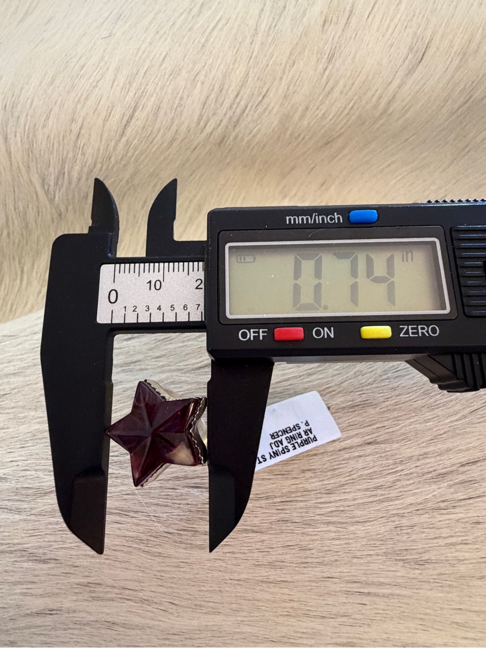 ❤️ Navajo Signed P. Spencer Purple Spiny Oyster Star Native Adjust Sterling Ring - Picture 13 of 14